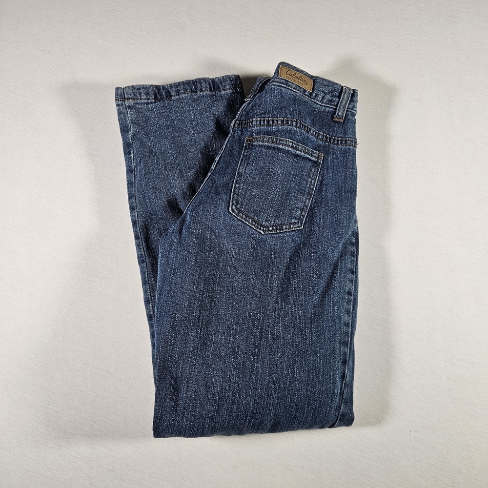 Cabelas Casuals Fleece Lined Jeans Women's 4 Regular‎ Snowflake Lining Winter